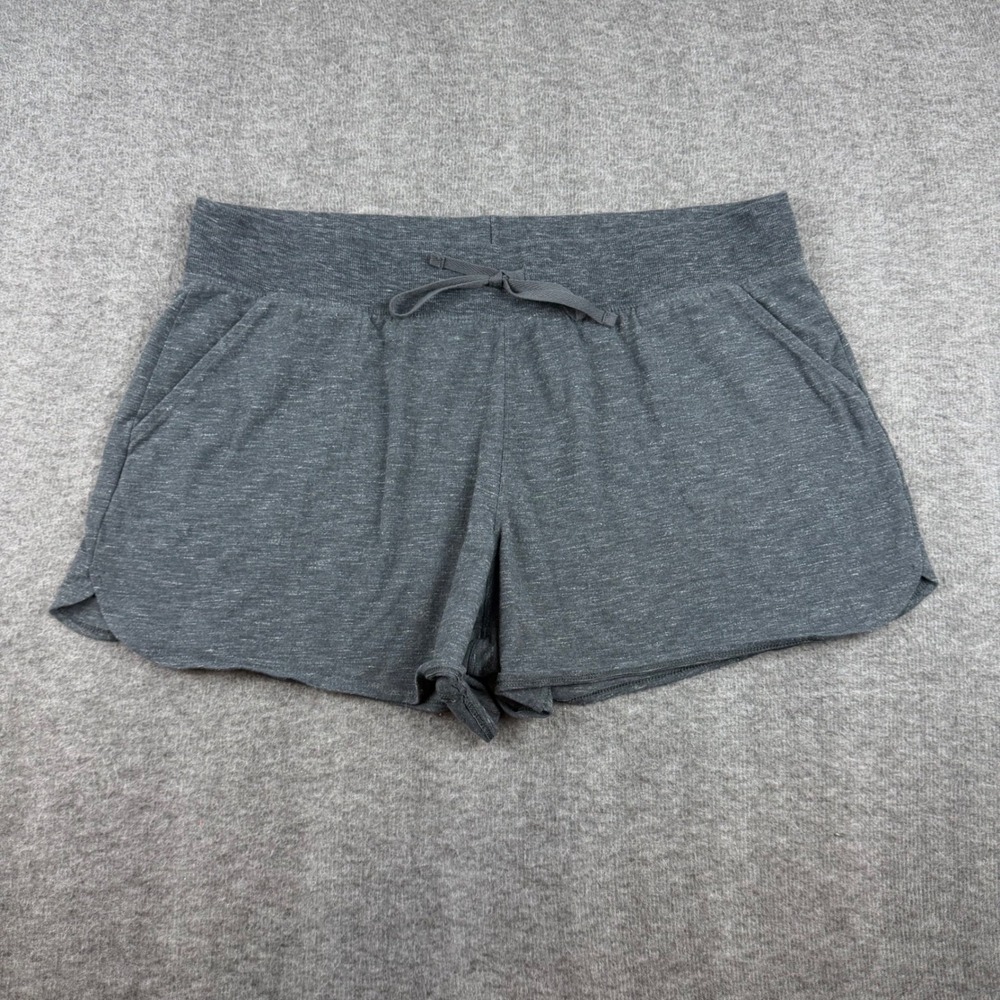 Tek Gear‎ Shorts Womens XL Gray Essential Gear Space Dye Drawstring Athletic